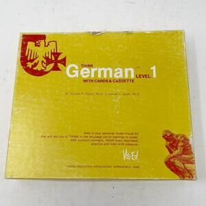 Vintage Vis-Ed Think German Level 1 Cards Cassette